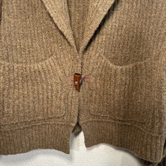 π΄ Free People Cardi Jackson Chunky Brown Sweater, Size M - Picture 8 of 10